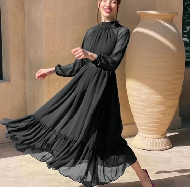 Women Dress Unique design Chiffon Maxi