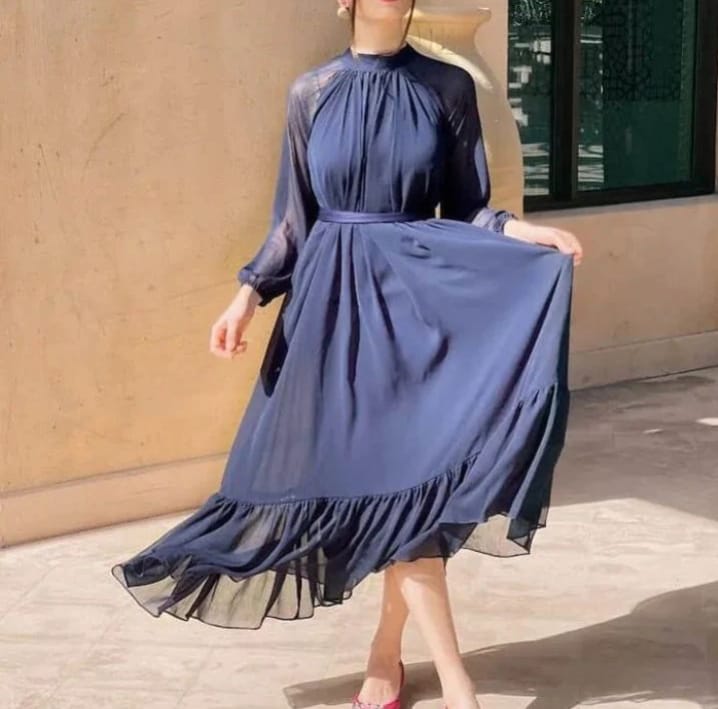 Women Dress Unique design Chiffon Maxi