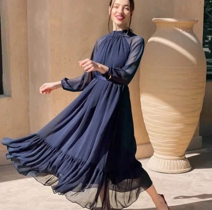 Women Dress Unique design Chiffon Maxi