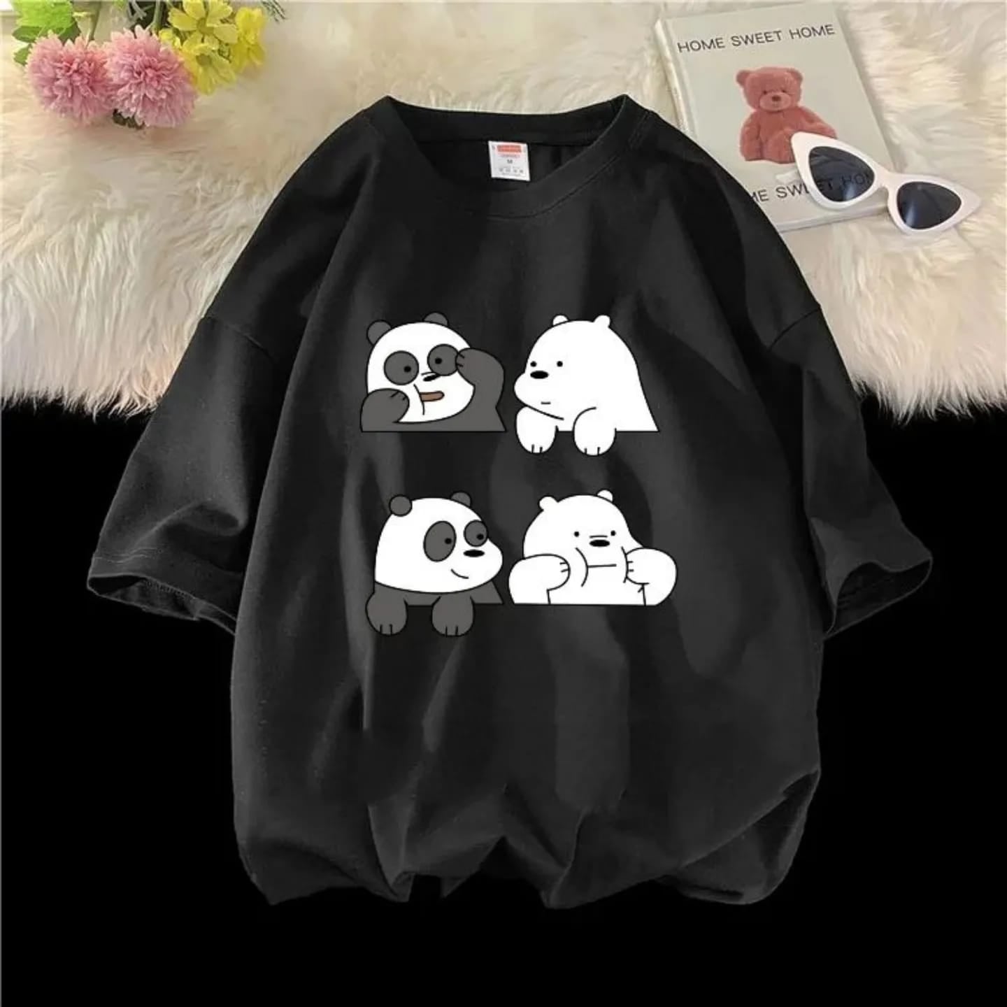 Women Stylish (Four Panda) Tee