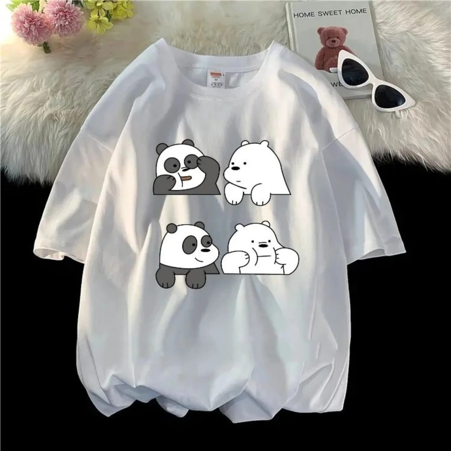 Women Stylish (Four Panda) Tee