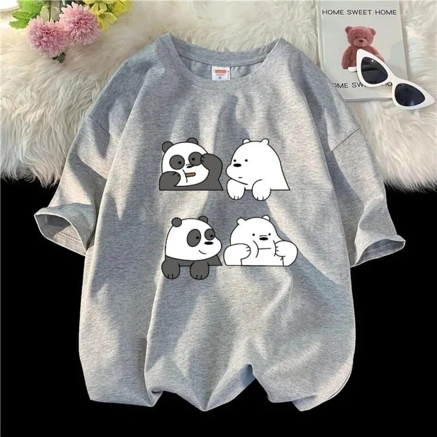 Women Stylish (Four Panda) Tee