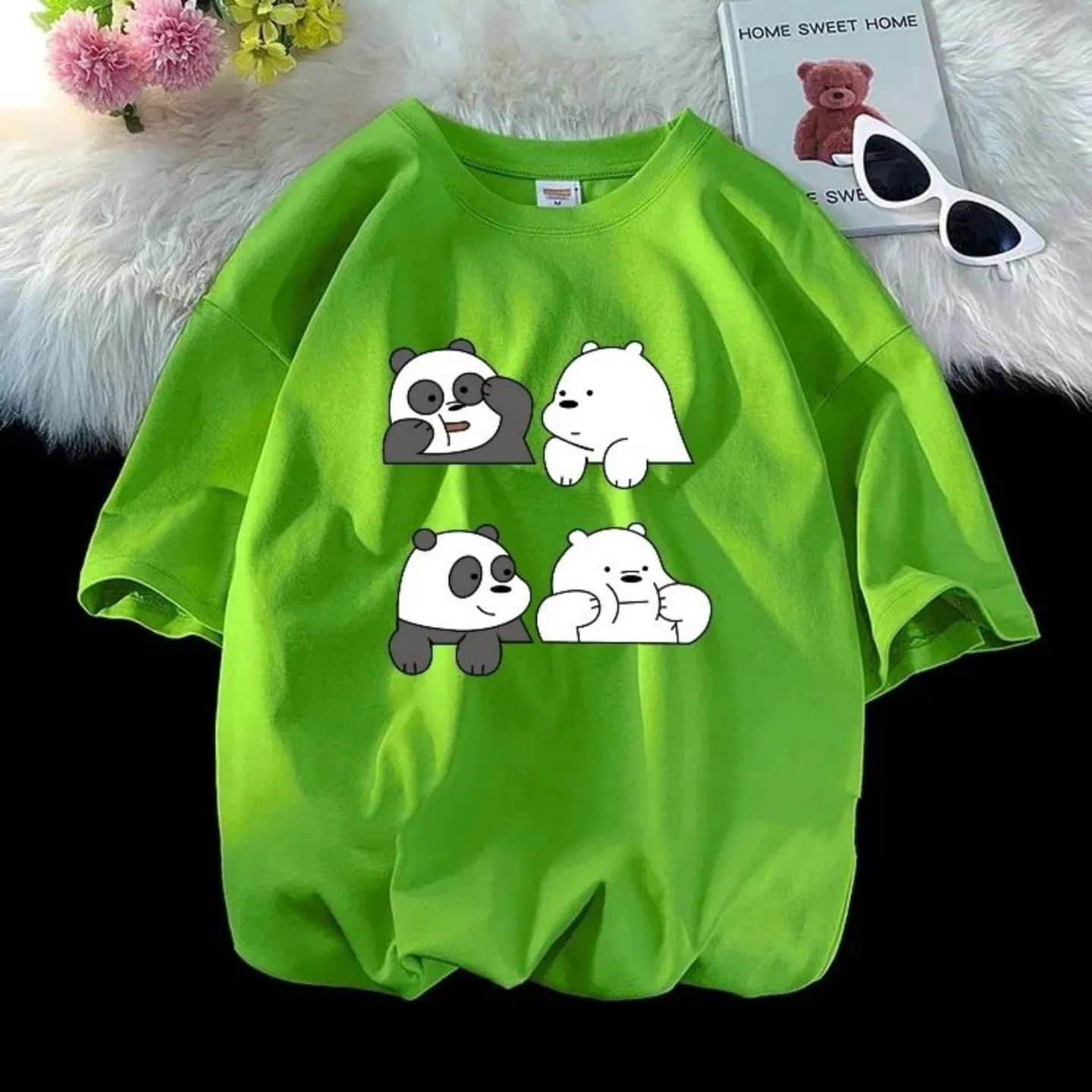 Women Stylish (Four Panda) Tee