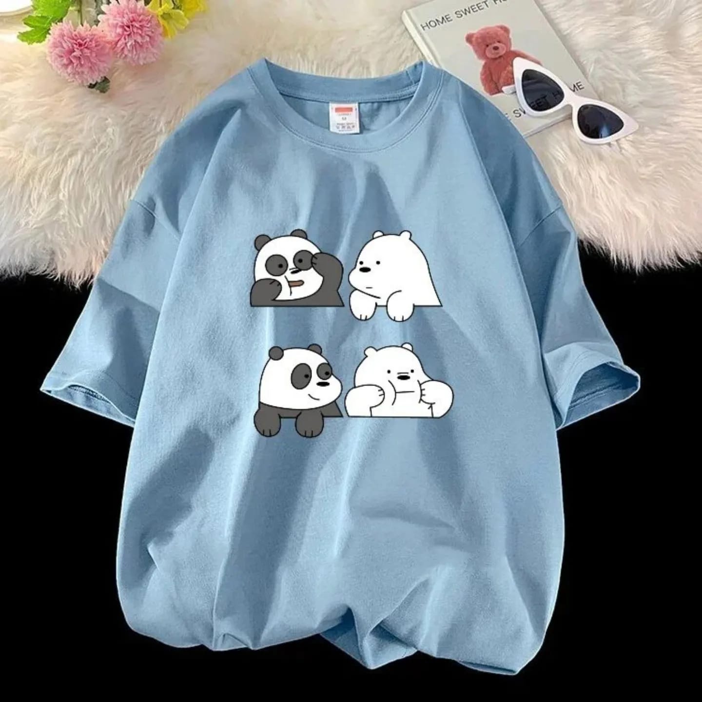 Women Stylish (Four Panda) Tee