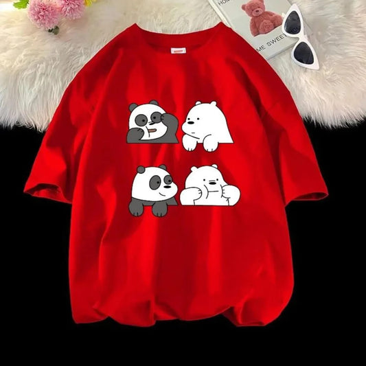 Women Stylish (Four Panda) Tee